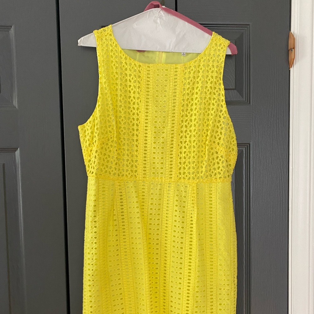 Madewell yellow shift dress